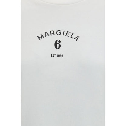 MM6 Weißes Baumwoll-Sweatshirt