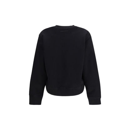 MM6 Schwarzer Baumwoll-Sweatshirt