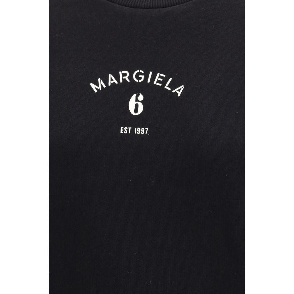 MM6 Schwarzer Baumwoll-Sweatshirt