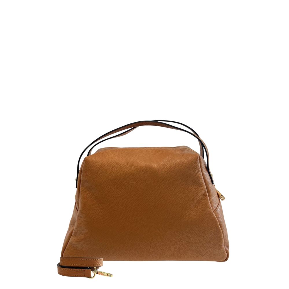 Baldinini Trend Braune Clutch aus Rindsleder