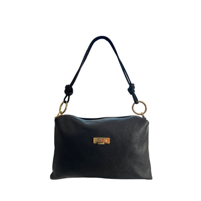 Baldinini Trend Schwarze Leder Damentasche