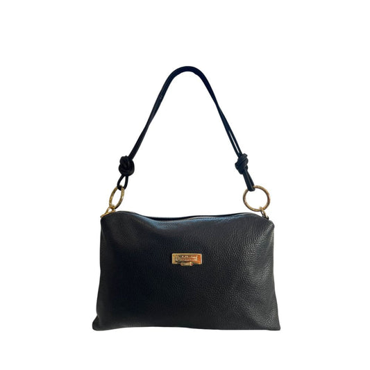 Baldinini Trend Schwarze Leder Damentasche
