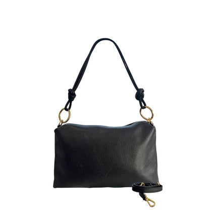 Baldinini Trend Schwarze Leder Damentasche