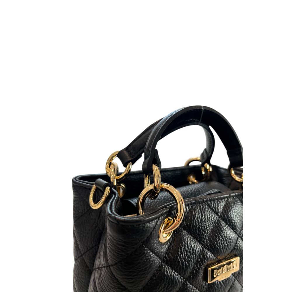 Baldinini Trend Schwarze Leder Damentasche