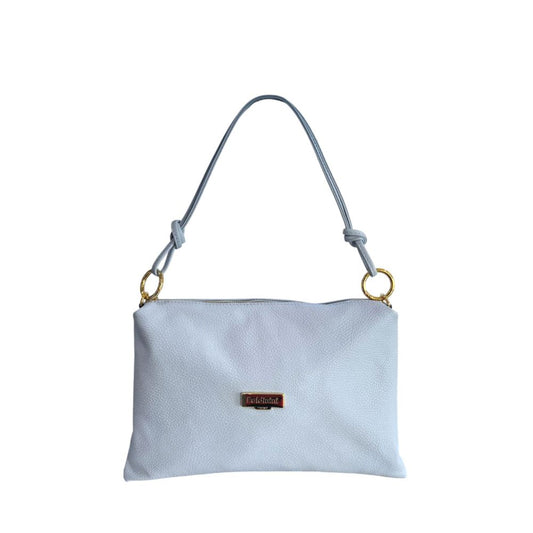 Baldinini Trend Clutch aus blauem Rindsleder