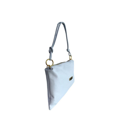 Baldinini Trend Clutch aus blauem Rindsleder