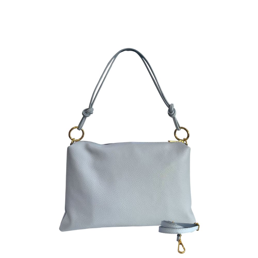 Baldinini Trend Clutch aus blauem Rindsleder