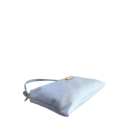 Baldinini Trend Clutch aus blauem Rindsleder