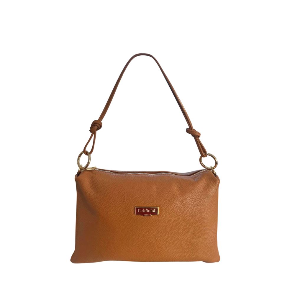 Baldinini Trend Braune Clutch aus Rindsleder