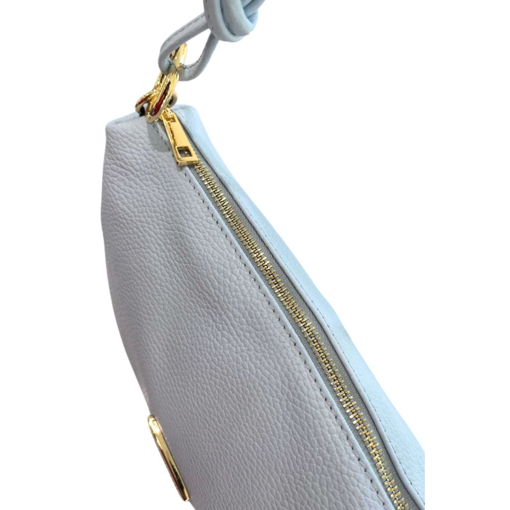 Baldinini Trend Clutch aus blauem Rindsleder