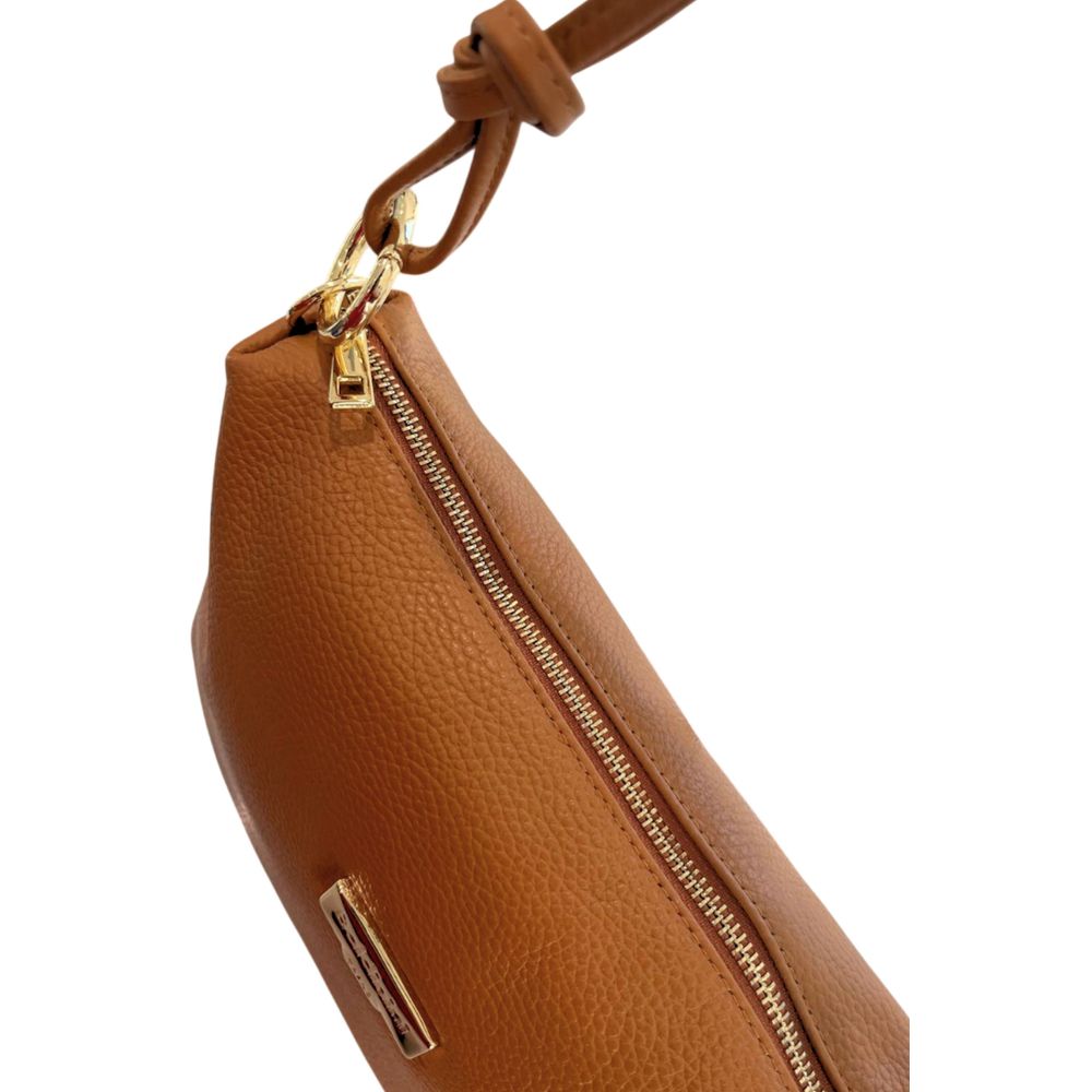 Baldinini Trend Braune Clutch aus Rindsleder