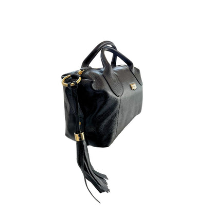 Baldinini Trend Schwarze Leder Damentasche