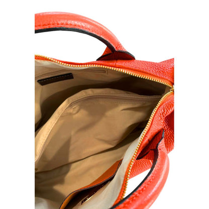 Baldinini Trend Schultertasche aus orangefarbenem Rindsleder