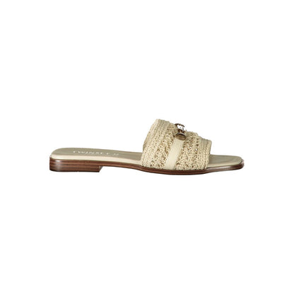 Twinset Damen-Sandalen aus beigem Leder