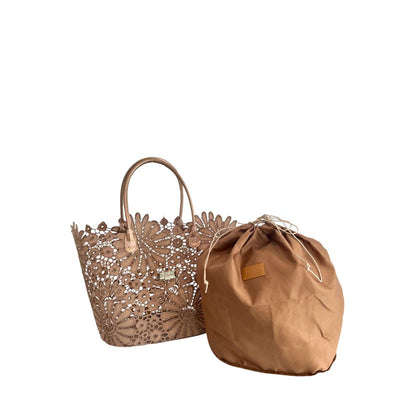 Baldinini Trend Braune PU-Damenhandtasche