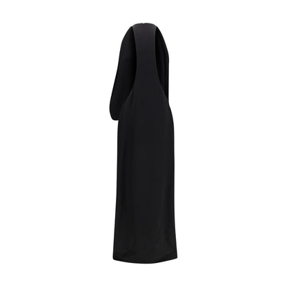 Max Mara Schwarzes Viskose-Freizeitkleid