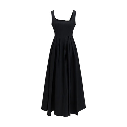 Max Mara Schwarzes Baumwoll-Freizeitkleid