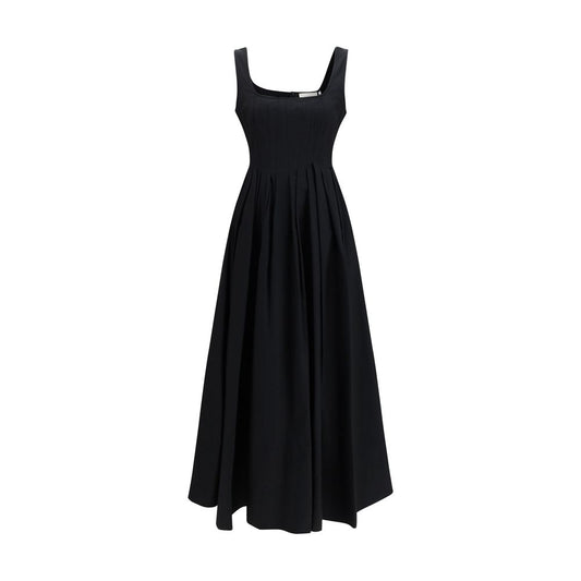 Max Mara Schwarzes Baumwoll-Freizeitkleid