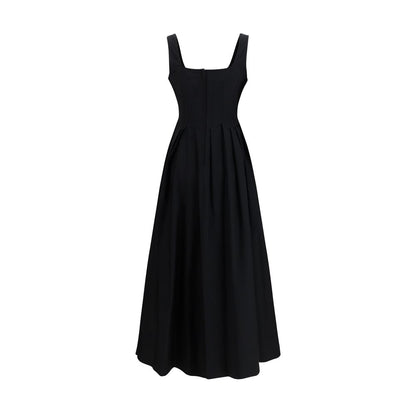 Max Mara Schwarzes Baumwoll-Freizeitkleid