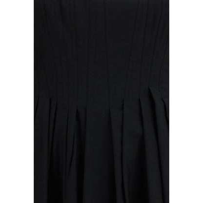 Max Mara Schwarzes Baumwoll-Freizeitkleid