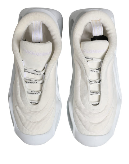 Dolce & Gabbana Weiß Slip On Wave Low Top Turnschuhe Schuhe