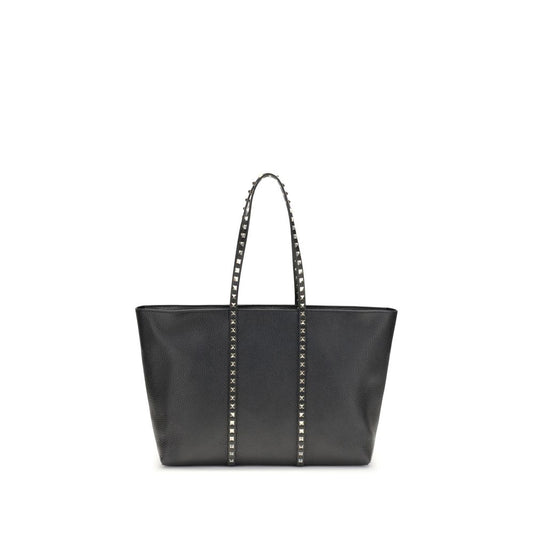 Valentino Garavani Schwarze Bos Taurus Kalbsleder Schultertasche