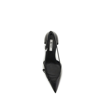 Prada Schwarze Pumps aus Ziegenleder mit hohem Absatz
