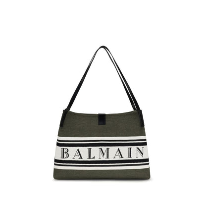 Balmain Schwarze Baumwoll-Umhängetasche