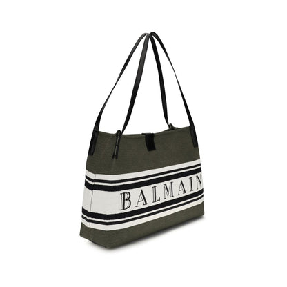 Balmain Schwarze Baumwoll-Umhängetasche