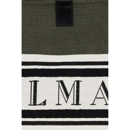 Balmain Schwarze Baumwoll-Umhängetasche