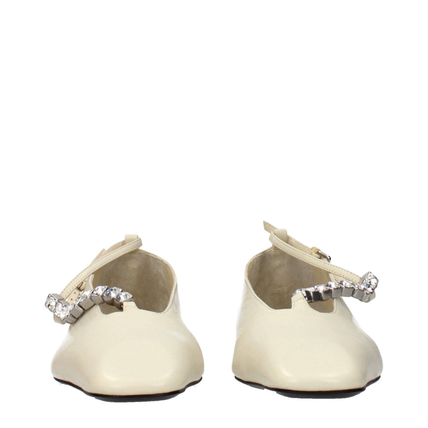 Jil Sander Beige Leder Ballerinas