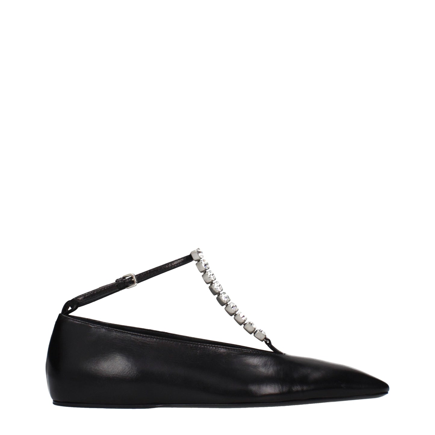Jil Sander Schwarze Ballerinas aus Leder