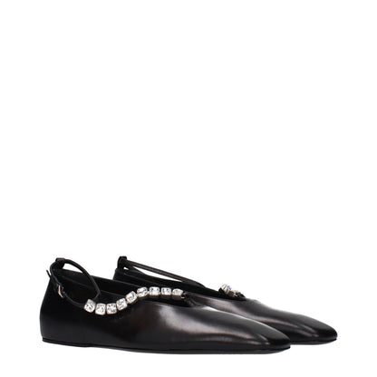 Jil Sander Schwarze Ballerinas aus Leder