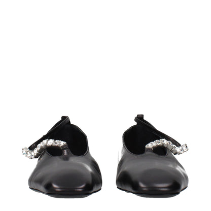 Jil Sander Schwarze Ballerinas aus Leder