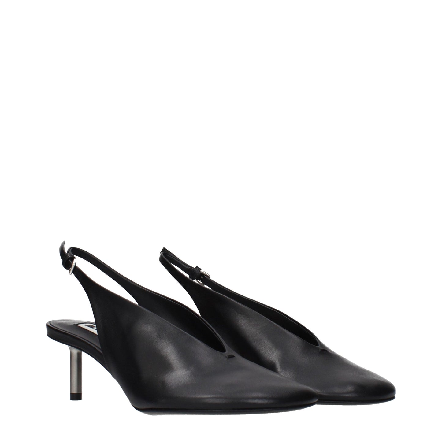 Jil Sander Schwarze Leder Pumps mit hohem Absatz