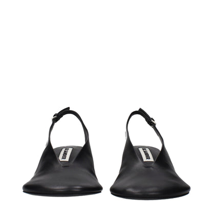 Jil Sander Schwarze Leder Pumps mit hohem Absatz