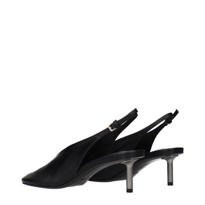 Jil Sander Schwarze Leder Pumps mit hohem Absatz
