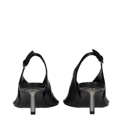 Jil Sander Schwarze Leder Pumps mit hohem Absatz