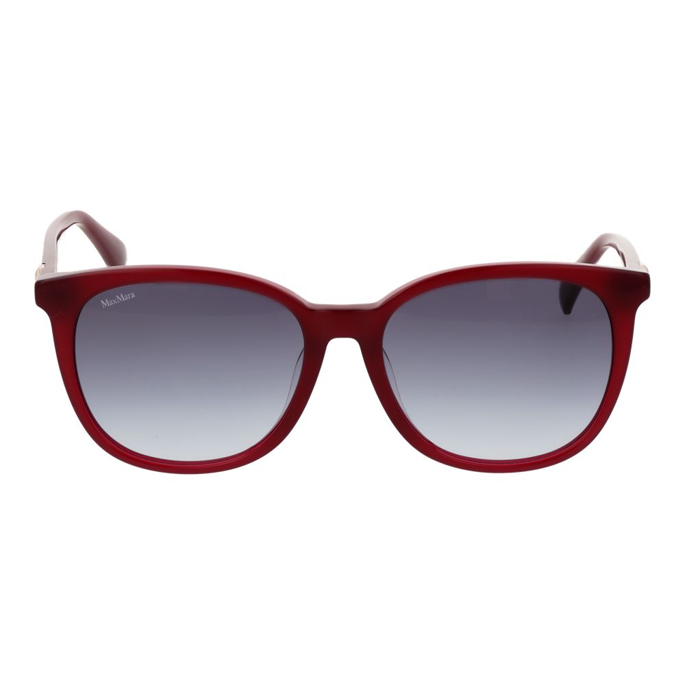 Max Mara Sonnenbrille aus Burgunderrotem Acetat
