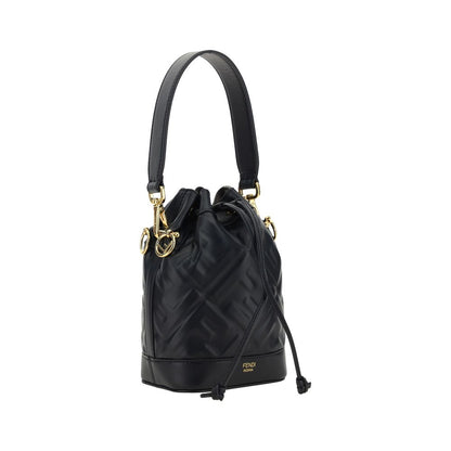 Fendi Schwarze Kalbsleder Bos Taurus Bucket Bag