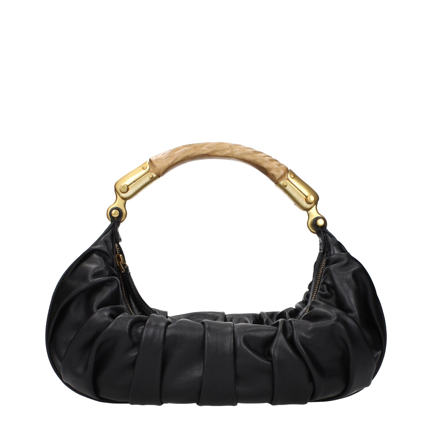 Balmain Schwarze Lederhandtasche