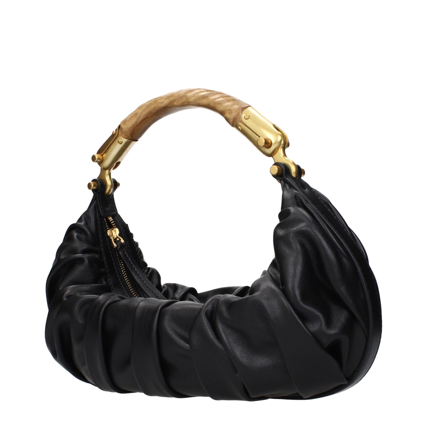 Balmain Schwarze Lederhandtasche