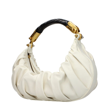 Balmain Beige Leder Handtasche
