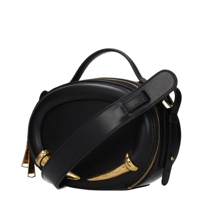 Roberto Cavalli Schwarze Lederhandtasche