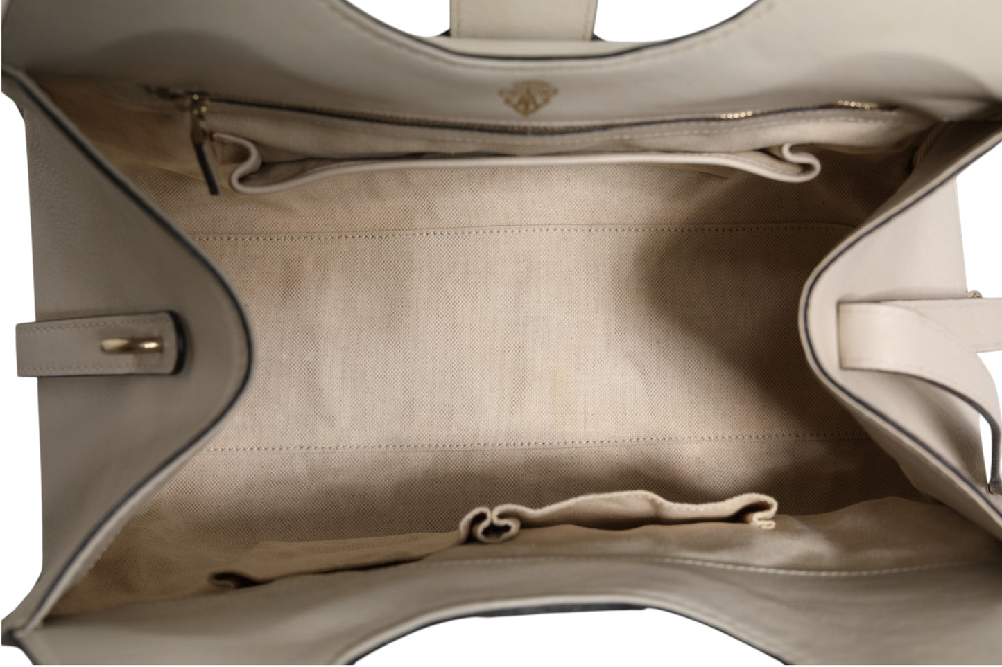 Gucci Weiße Leder-Tasche mit Steigbügel-Henkel
