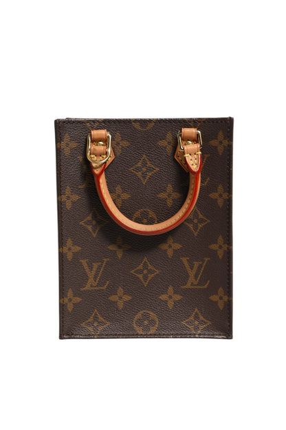 Louis Vuitton Monogram Canvas Petit Sac Plat Tasche