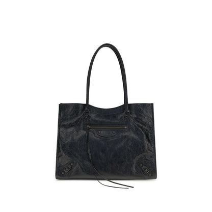 Balenciaga Schwarze Lammleder Schultertasche Ovis Aries Aries