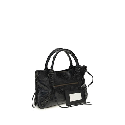 Balenciaga Schwarze Lammleder Schultertasche Ovis Aries Aries