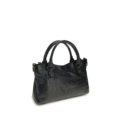 Balenciaga Schwarze Lammleder Schultertasche Ovis Aries Aries