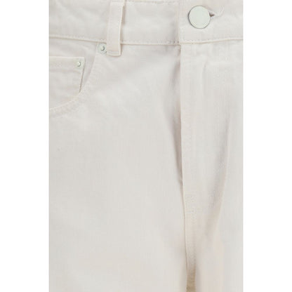 Ami Paris Weiße Baumwolljeans im geraden Schnitt